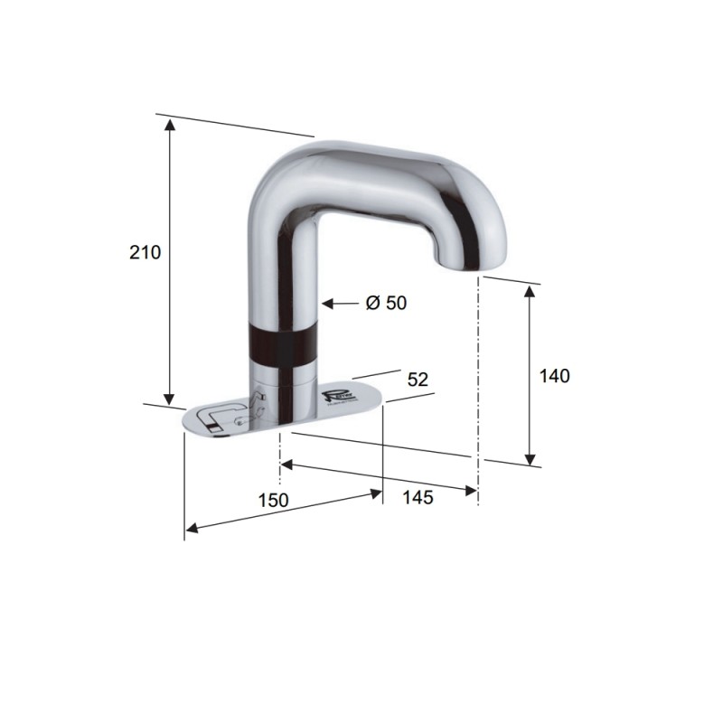 Sensor - rubinetto elettronico con basetta Remer SE15B