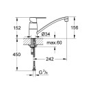 Miscelatore grohe per lavello serie get cromato Grohe SCARUB0211CR