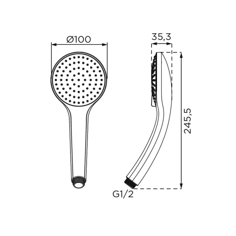 Doccino serie idealrain 1 getto, cromato, ideal standard Ideal Standard BLIDOC0134CR