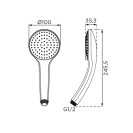 Doccino serie idealrain 1 getto, cromato, ideal standard Ideal Standard BLIDOC0134CR
