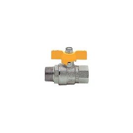 Rubinetto a sfera per gas, mf, con leva in alluminio Idrobric SMK-K0345XX