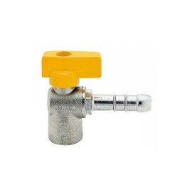 Rubinetto a sfera a squadra femmina con portagomma per gas metano Idrobric SACGAS0053RM