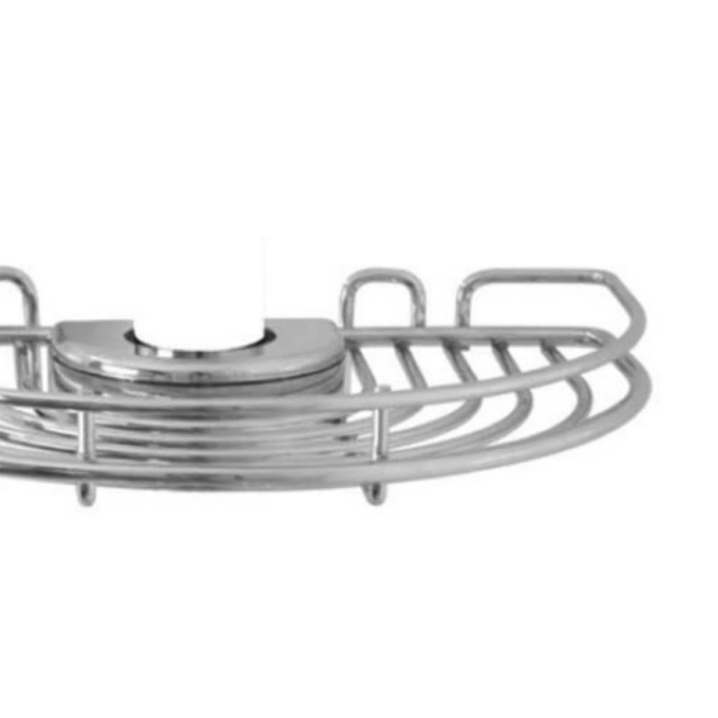 Mensola doccia bassa porta oggetti x asta 19-25 mm cromo Idrobric SCAACC0129ME Mensola doccia bassa porta oggetti x asta 19-25 mm cromo Idrobric SCAACC0129ME