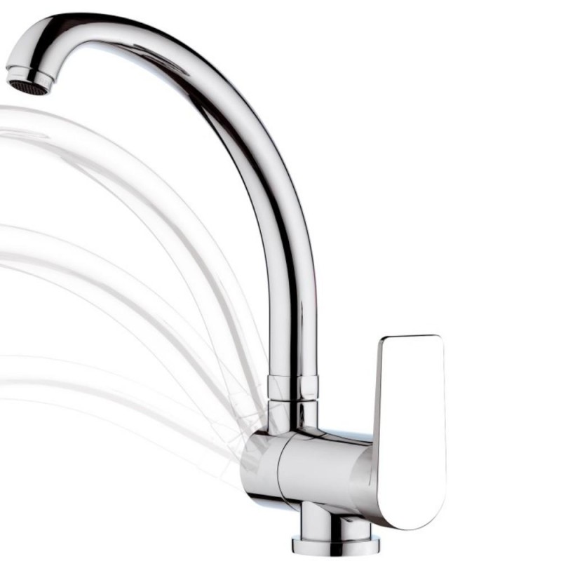Rubinetto lavello con bocca alta girevole sottofinestra - serie dream Remer D42R