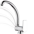 Rubinetto lavello con bocca alta girevole sottofinestra - serie dream Remer D42R