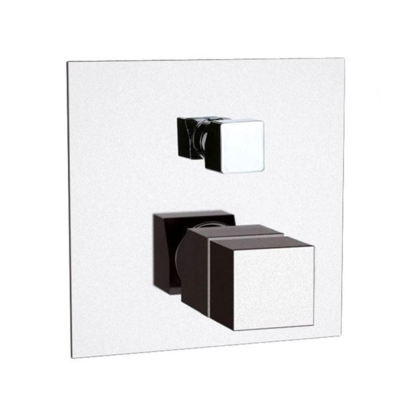 Rubinetto termostatico da incasso con deviatore per vasca-doccia - serie skyline thermo Daniel Rubinetterie SKT612CR