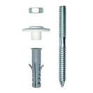Coppia viti in acciaio con tasselli fissa lavabo Idrobric T0711
