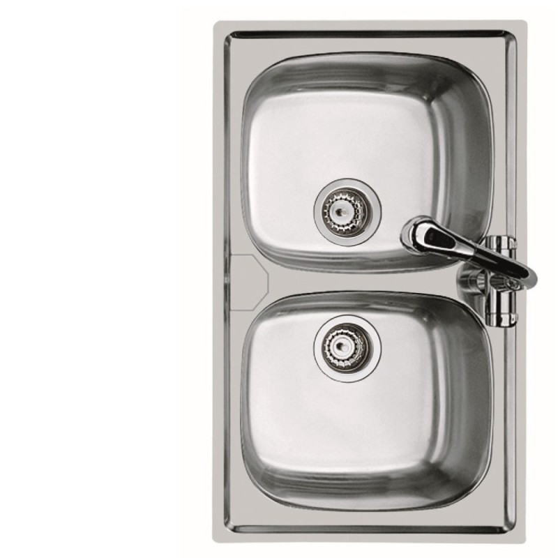 Lavello inox 2 v 86x50 incasso Foster SPA U81021 2