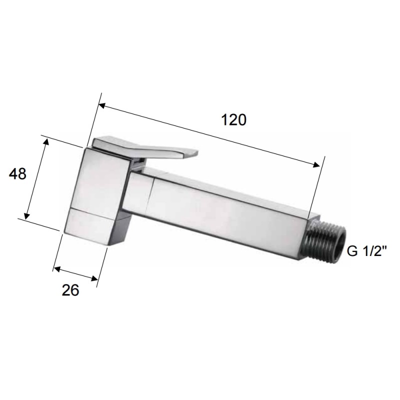 Doccetta bidet pulsante quadra - serie sq Remer 332OS