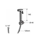 Set doccetta bidet relax con doccia a pulsante, flessibile e supporto lux Remer 332332OLA