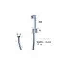 Set doccetta bidet relax sq con doccia quadrata, flessibile e supporto lux Remer 332332OS