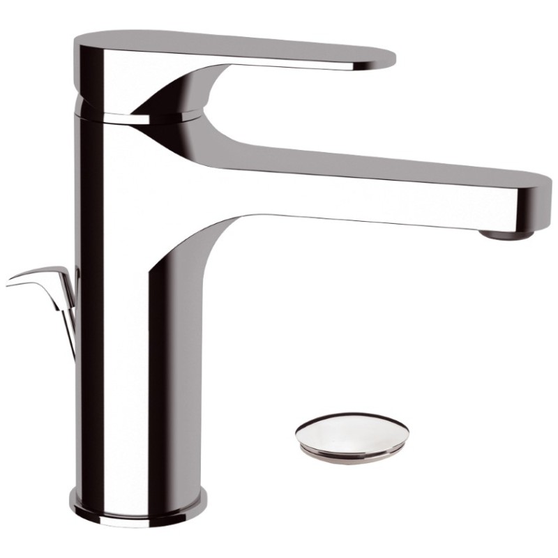 Miscelatore lavabo cromato remer con o senza scarico in ottone class line Remer L11L