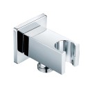 Presa d'acqua quadra in ottone con supporto doccetta Idrobric VALDOC0209SU Presa d'acqua quadra in ottone con supporto doccetta Idrobric VALDOC0209SU