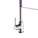 Rubinetto per lavello a bocca alta con flessibile viola e doccia estraibile winter Idrobric SCARUB0780VI