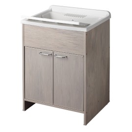 Lavatoio in resina 60x50 in kit colore rovere Idroclic IC9002KR