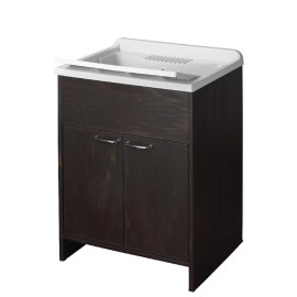 Lavatoio in resina 60x50 in kit colore wenge' Idroclic IC9002KW