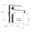 Miscelatore per lavabo con o senza scarico automatico serie class line Remer L11 Miscelatore per lavabo con o senza scarico automatico serie class line Remer L11