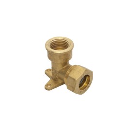 Raccordo curvo femmina flangiato a stringere per rame Idrobric CARRAC014XOT