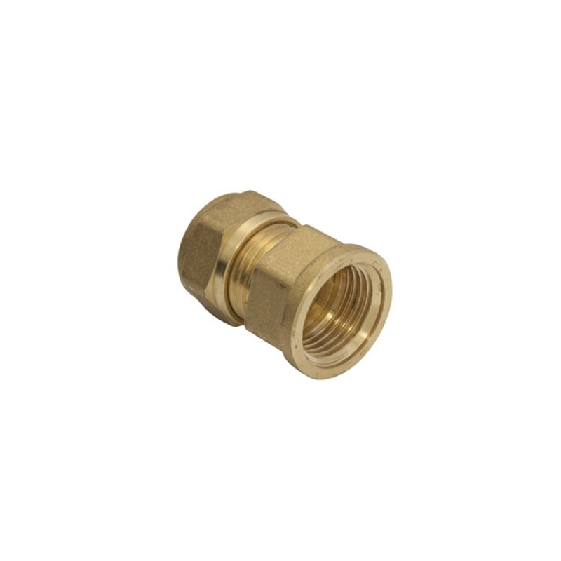Raccordo diritto femmina  a stringere per rame Idrobric CARRAC015XOT