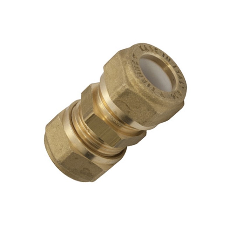 Raccordo diritto doppio a stringere per rame Idrobric CARRAC017XOT
