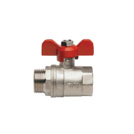 Valvola a sfera per acqua, mf con farfalla alluminio Idrobric R06292XX