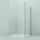 Parete fissa 87-89 cm vetro trasparente 6 mm, h. 1,95 da abbinare ad una porta - new plus Aquasanit B0354PCR01