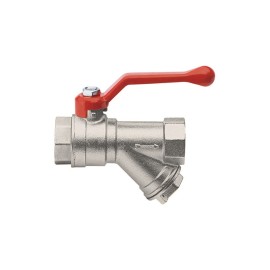 Valvola a sfera per acqua, ff con filtro y incorporato Idrobric R0904X