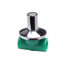 Rubinetto d'arresto a vitone in ppr polipropilene verde 20 mm Idrobric CARRPN001220