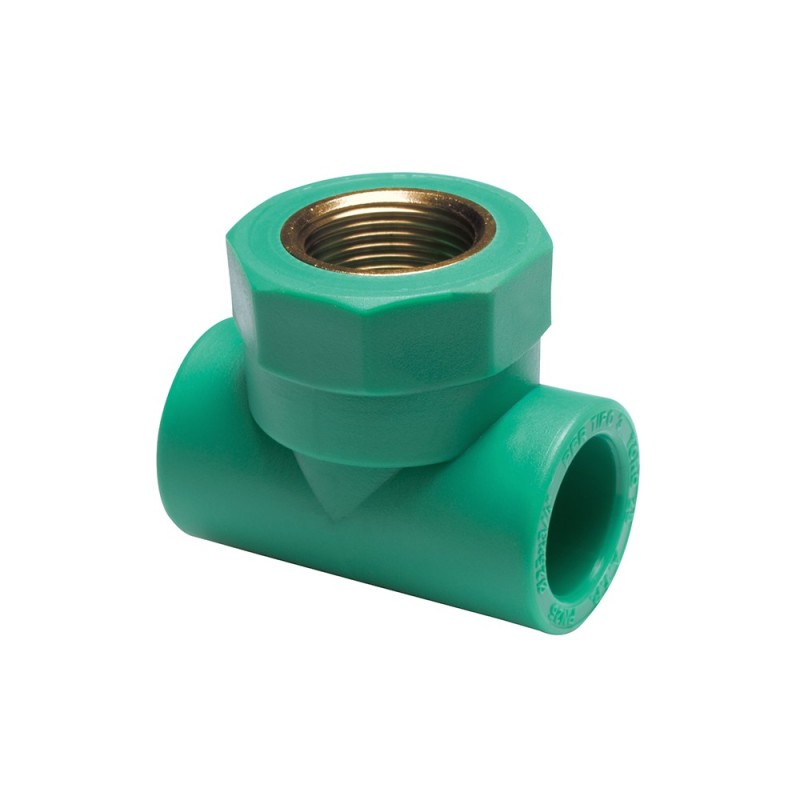 Raccordo femmina con inserto ottone filettato in ppr polipropilene verde Idrobric CARRPN00TXXX