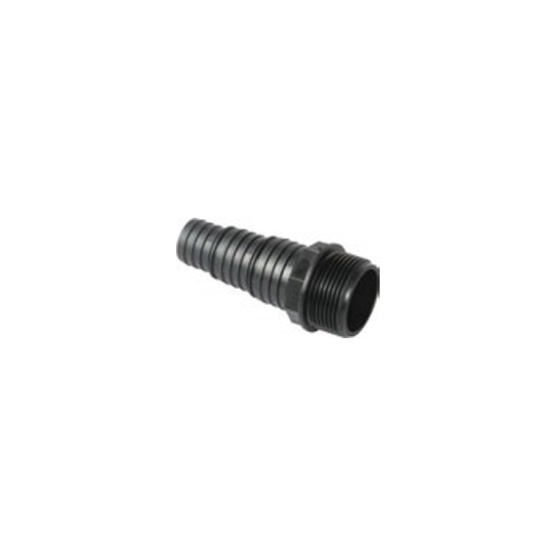 Portagomma gradinato diritto maschio in pp Idrobric SACRAC063XGD