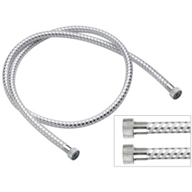 Flessibile ''biflex'' per doccia in pvc doppia ghiera cromo-bianco 200 cm Remer 332200