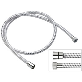 Flessibile biflex per doccia in pvc atossico, cromo-bianco 200 cm RR 332CN200