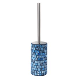 Porta scopino serie crystal in vetro mosaico blu Aquasanit QF9140BL