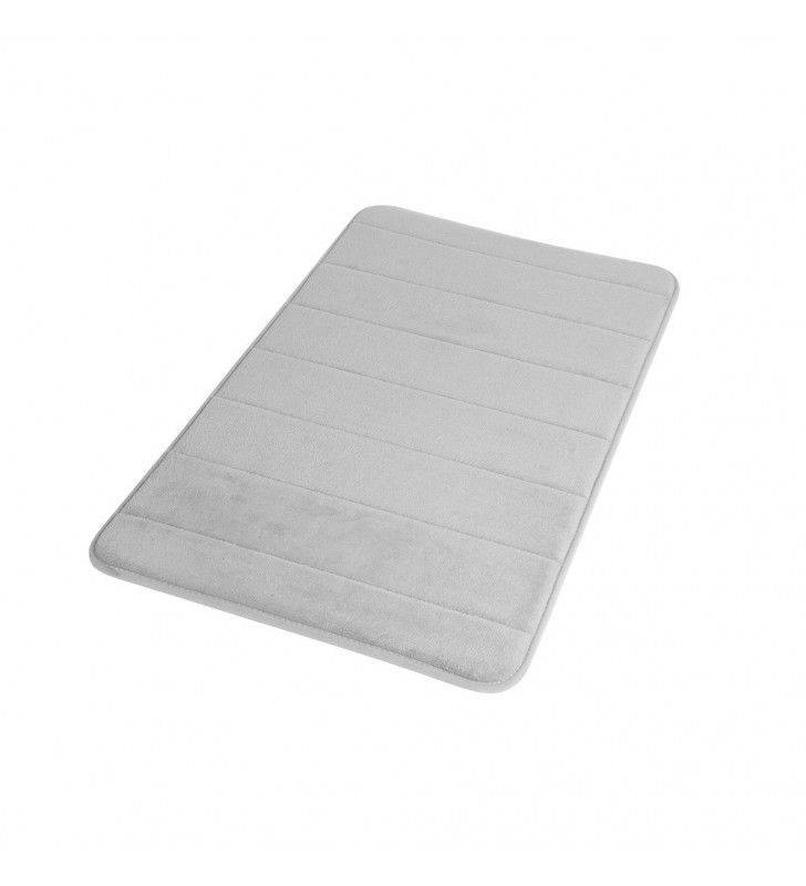 Tappeto memory foam grigio chiaro 40x60 cm Aquasanit TAME4060GC