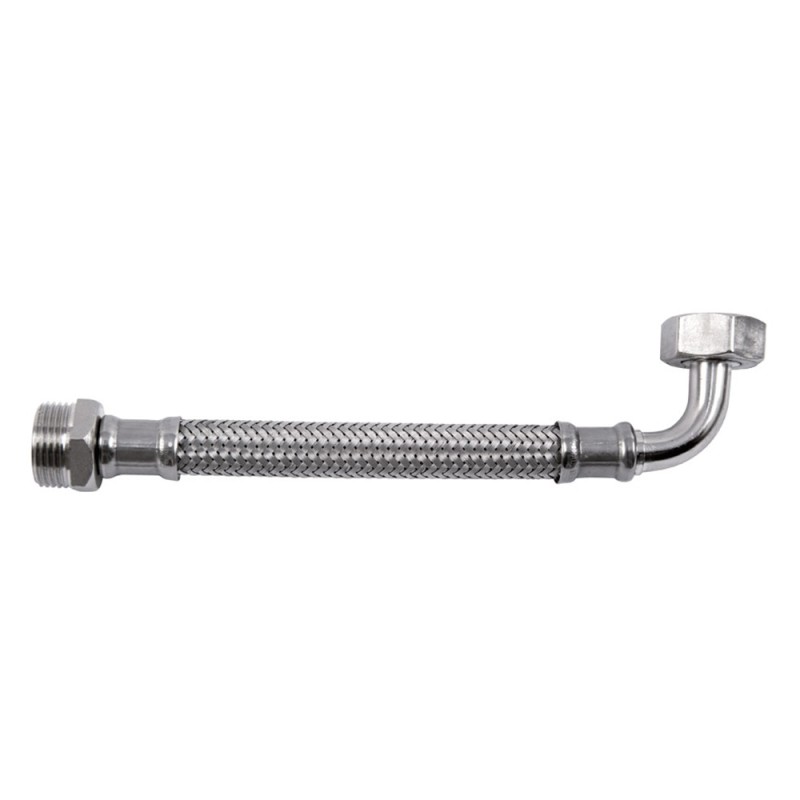Flessibile in acciaio inox 3/4â€ m - f con curva Idrobric H0241XX50
