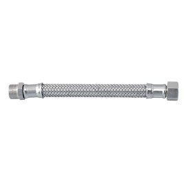 Flessibile in acciaio inox 3/8"m - 3/8"f Idrobric H0226EXX