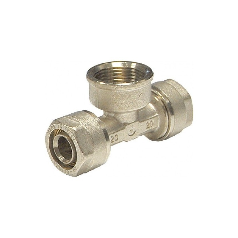 Raccordo a tee femmina diam.1/2x20 per multistrato Idrobric N1707 B25