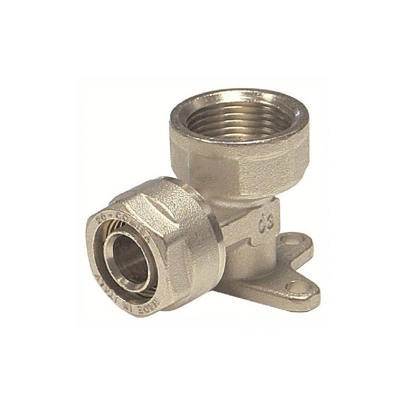 Gomito femmina con staffa diam.1/2x20 per multistrato Idrobric N1709 16