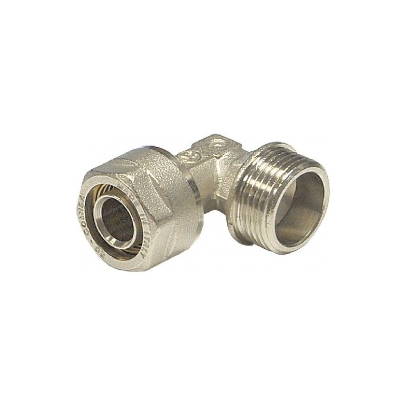 Raccordo a gomito maschio diam.1/2x16 per multistrato Idrobric N1713 16