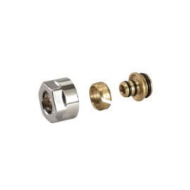 Kit 2 raccordi ottone cromato x multistrato diam. 16 Idrobric BLIRAC0261CR