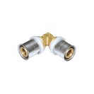 Gomito doppio diam.26x26 a pressare per multistrato Comisa SACRMT0060GP