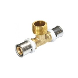 Raccordo a tee maschio diam.1/2x16 a pressare per multistrato Comisa N1707 PC20