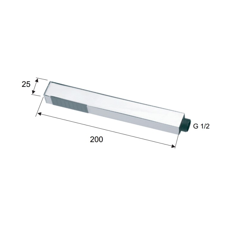 Doccetta minimale quadrata autopulente - serie sq Remer 317SSX