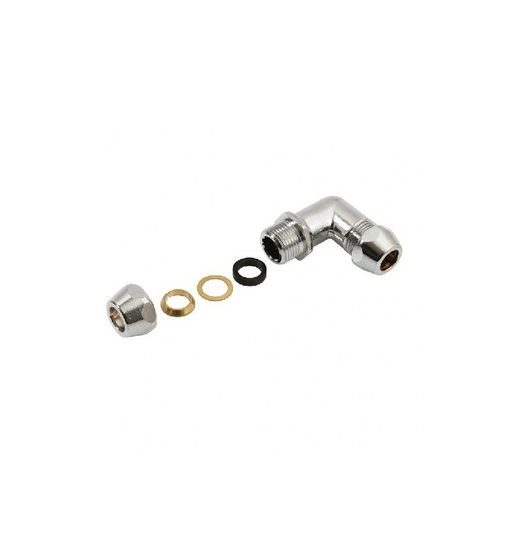Set 2 Raccordi A Gomito In Ottone G3/4" Maschio-Femmina Rotanti 360° – Con Guarnizioni In Silicone