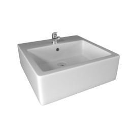 Lavabo rak patrizia da appoggio quadrato in ceramica Rak Ceramics SCACER0548LA