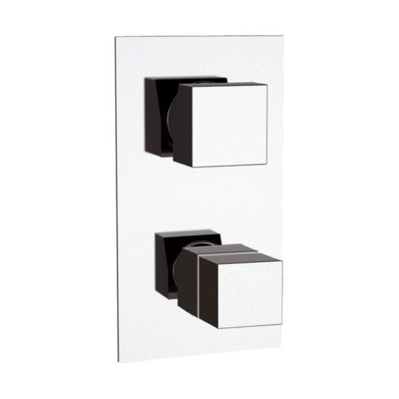 Rubinetto termostatico per doccia, con deviatore a 4 vie - serie skyline thermo Daniel Rubinetterie SKT612D4CR