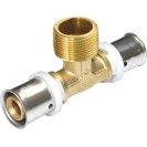 Raccordo a tee maschio diam.1/2x20 a pressare per multistrato Comisa N1707 PC25