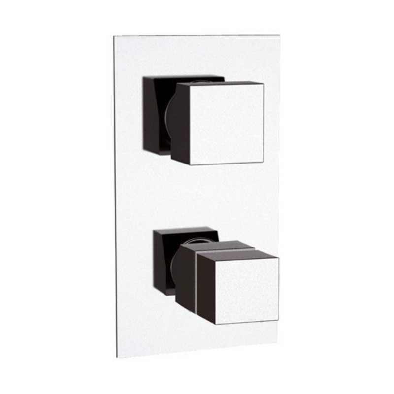 Rubinetto termostatico per doccia, con deviatore a 5 vie - serie skyline thermo Daniel Rubinetterie SKT612D5CR