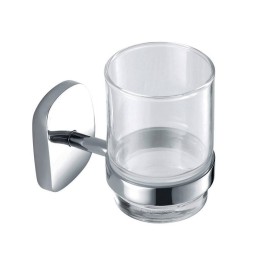 Porta bicchiere cromato a muro serie bali - fissaggio ad incollo o con viti Aquasanit A109100CR