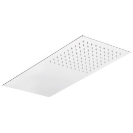 Soffione doccia ultrapiatto a parete inox lucidato a specchio rettangolare Remer 350UFX